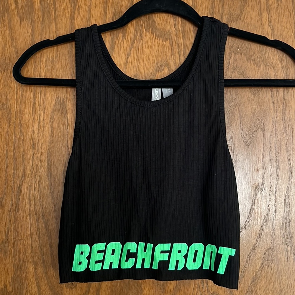 Miami beachfront racerback tank top